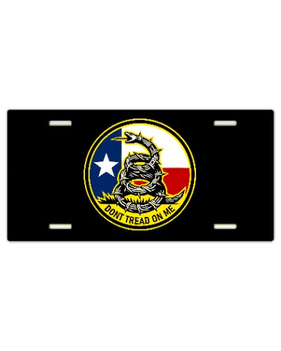 Texas Gadsden Dont Tread on Me Razor Wire sublimated car tag